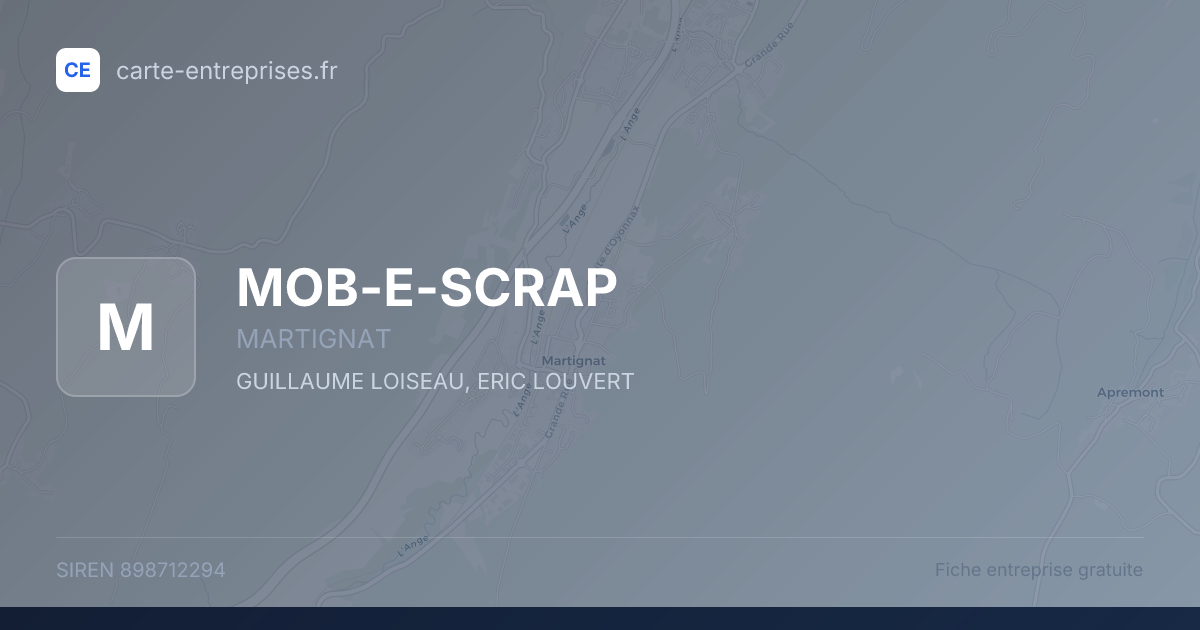 MOB-E-SCRAP — 898712294 — fiche entreprise
