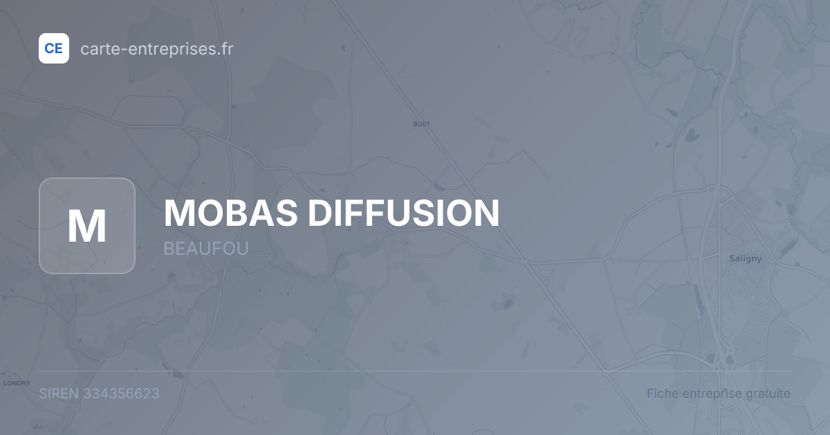 MOBAS DIFFUSION — 334356623 — fiche entreprise