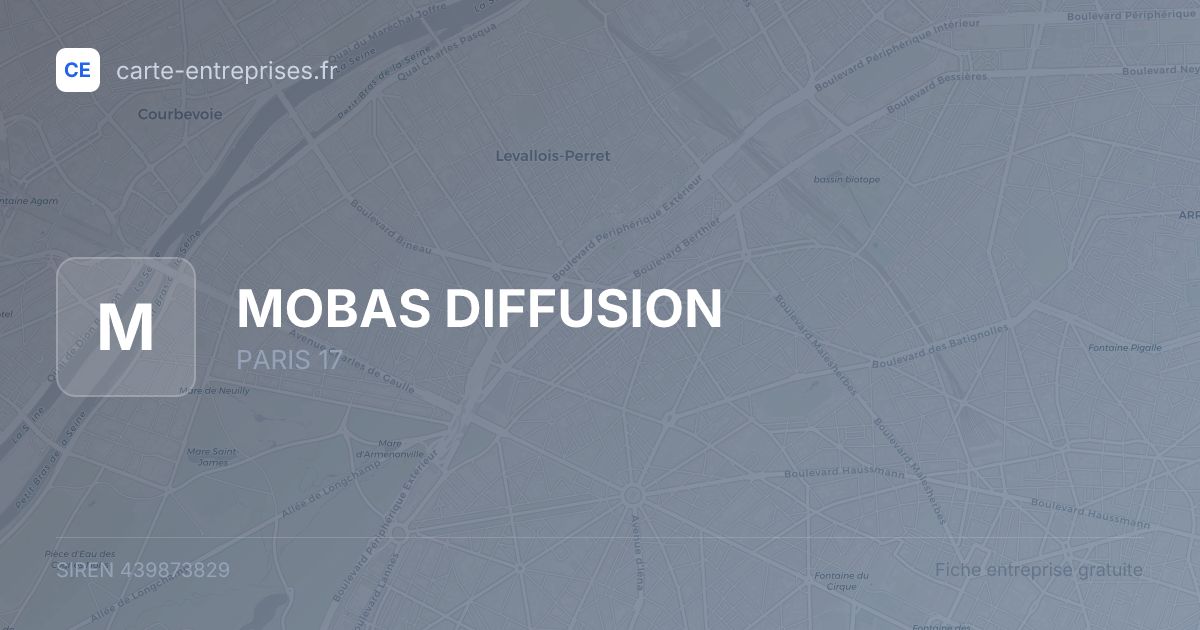 MOBAS DIFFUSION — 439873829 — fiche entreprise