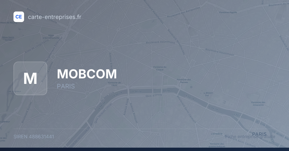 MOBCOM — 488631441 — fiche entreprise