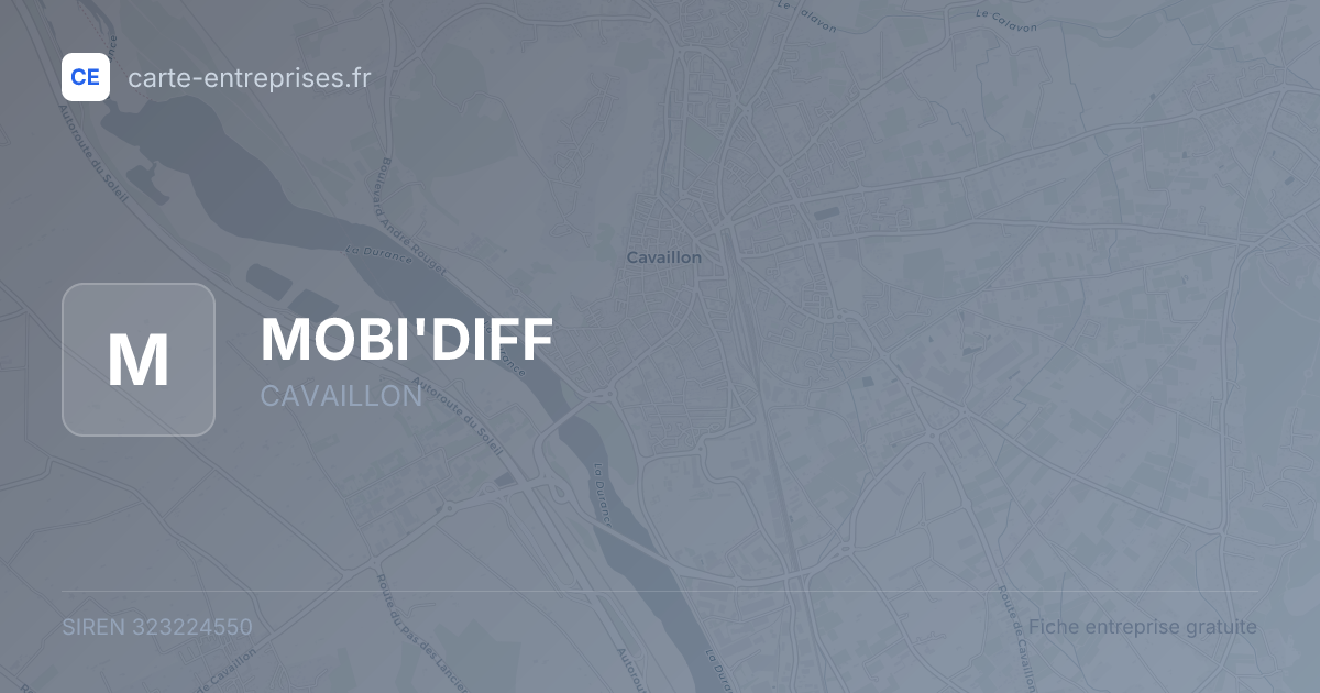 MOBI'DIFF — 323224550 — fiche entreprise