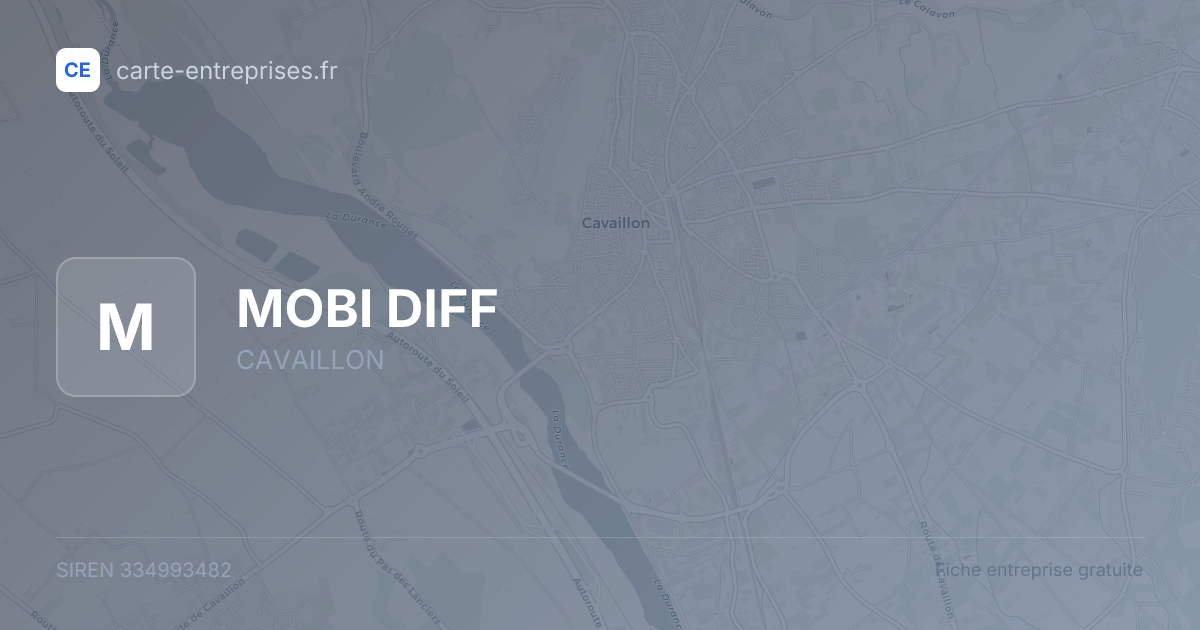 MOBI DIFF — 334993482 — fiche entreprise