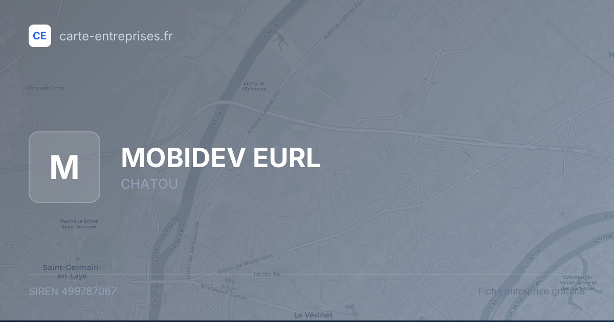 MOBIDEV EURL — 499787067 — fiche entreprise