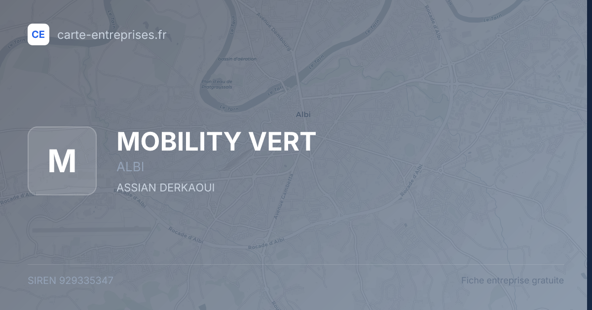 MOBILITY  VERT — 929335347 — fiche entreprise