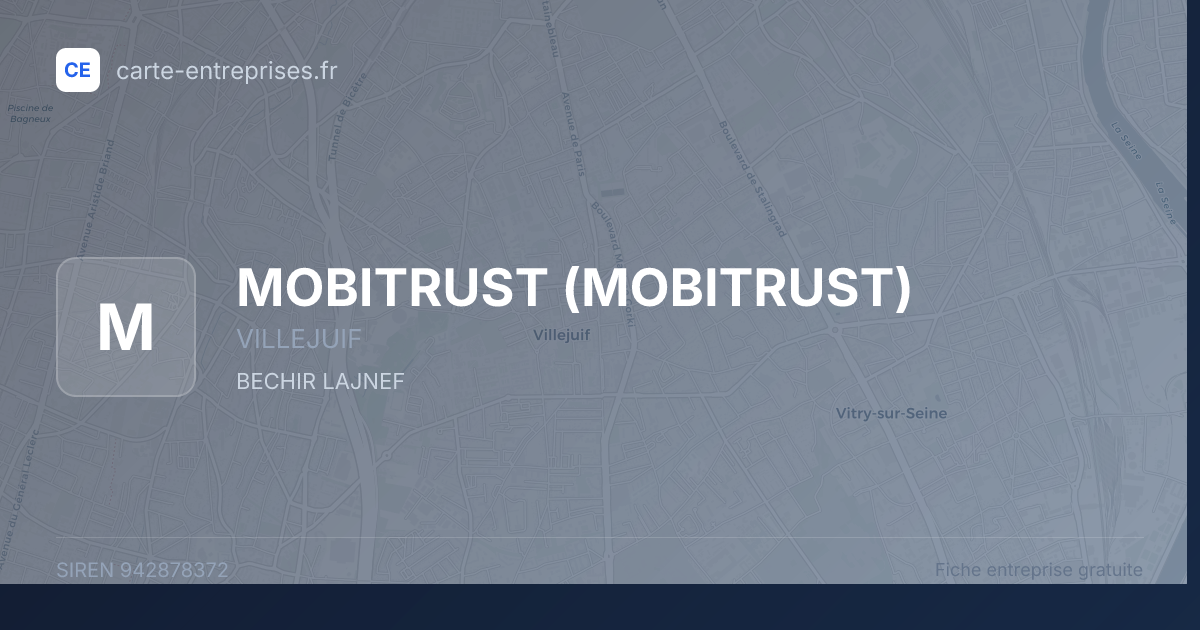 MOBITRUST — 942878372 — fiche entreprise