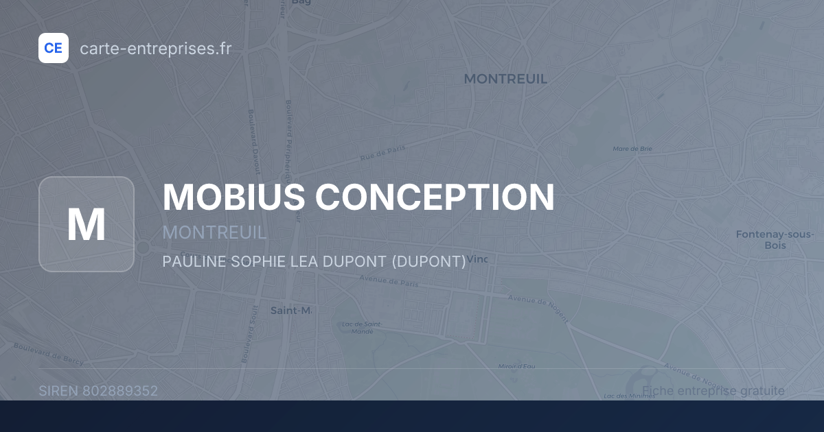 MOBIUS CONCEPTION — 802889352 — fiche entreprise