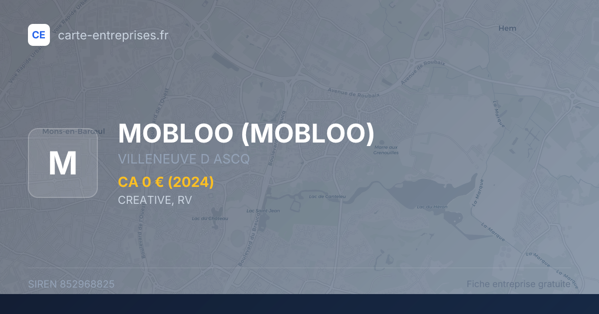 MOBLOO — 852968825 — fiche entreprise