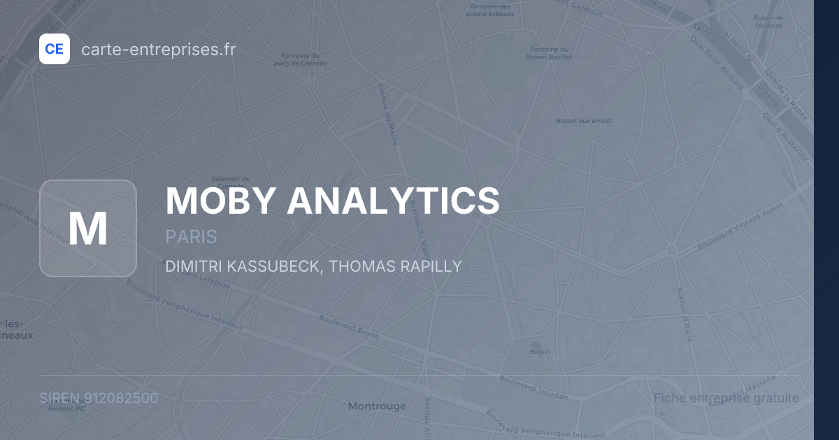 MOBY ANALYTICS — 912082500 — fiche entreprise