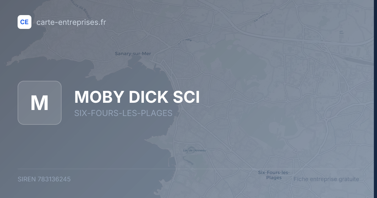 MOBY DICK SCI — 783136245 — fiche entreprise