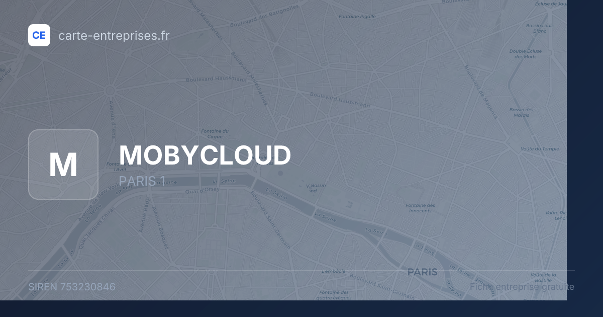 MOBYCLOUD — 753230846 — fiche entreprise