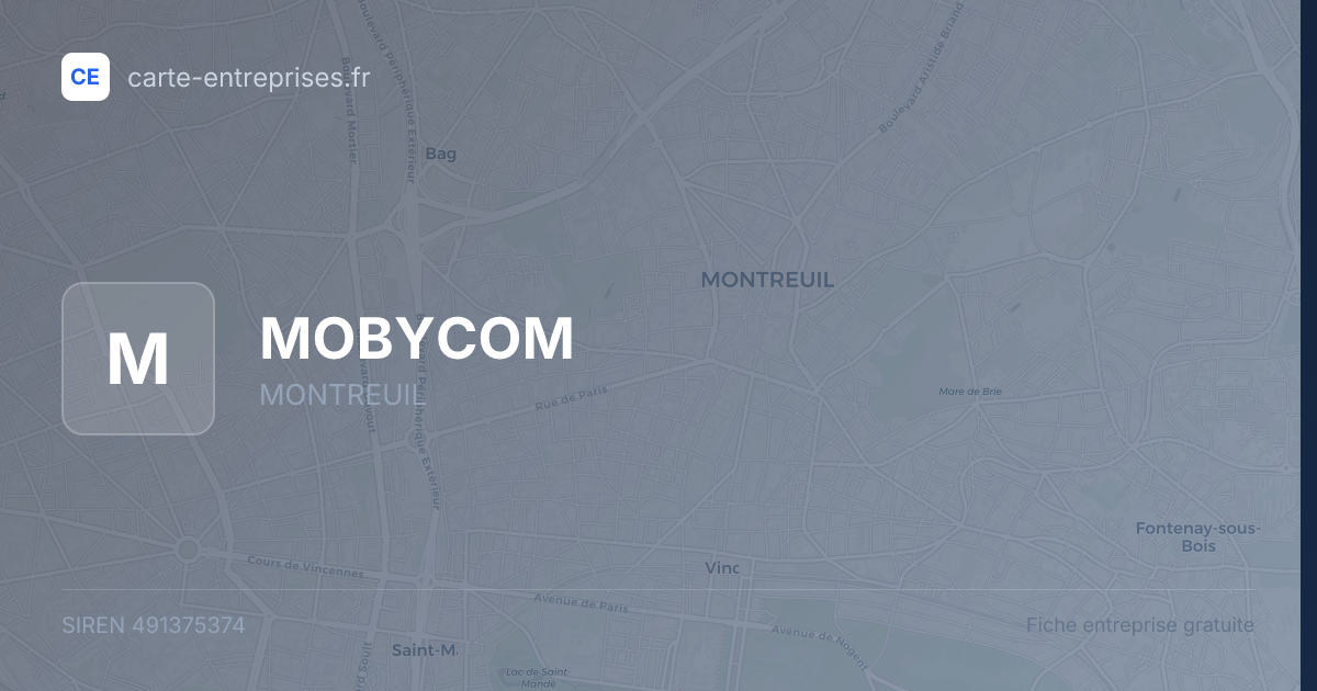 MOBYCOM — 491375374 — fiche entreprise