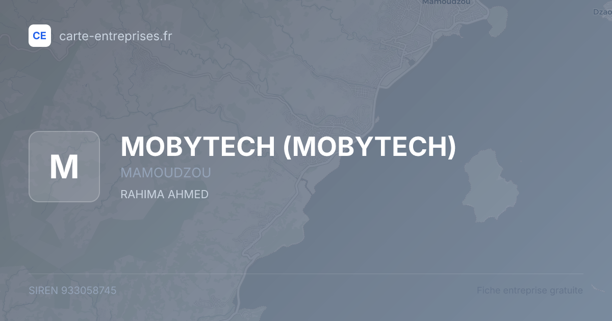 MOBYTECH — 933058745 — fiche entreprise