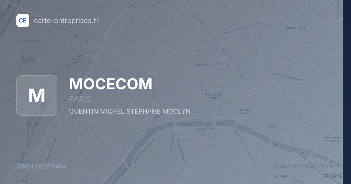 MOCECOM — 980718464 — fiche entreprise