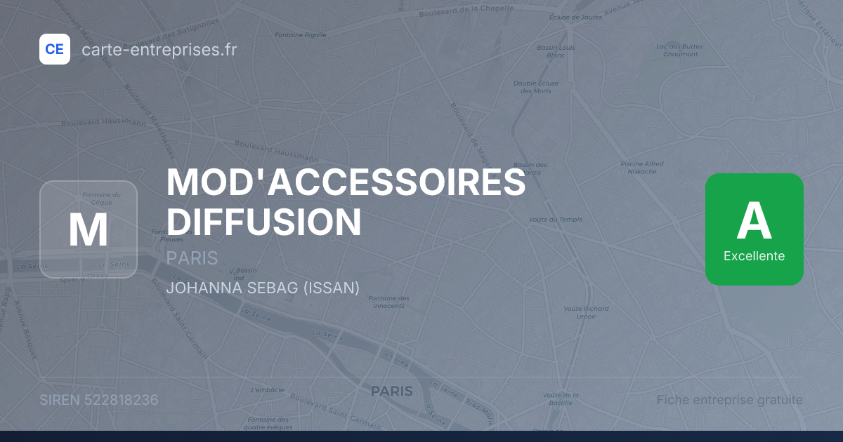 MOD'ACCESSOIRES DIFFUSION — 522818236 — fiche entreprise