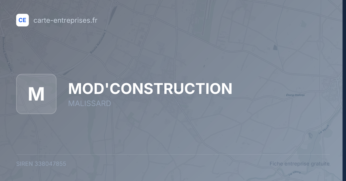 MOD'CONSTRUCTION — 338047855 — fiche entreprise