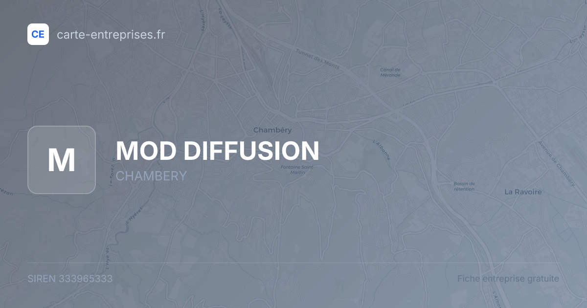 MOD DIFFUSION — 333965333 — fiche entreprise