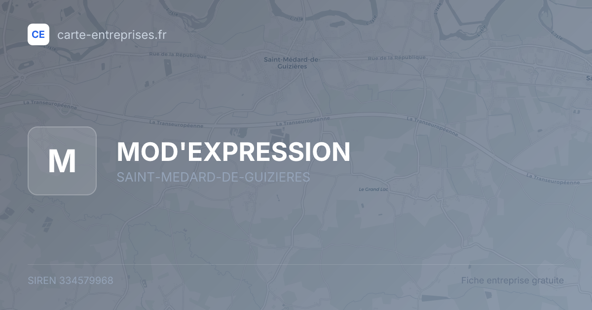 MOD'EXPRESSION — 334579968 — fiche entreprise
