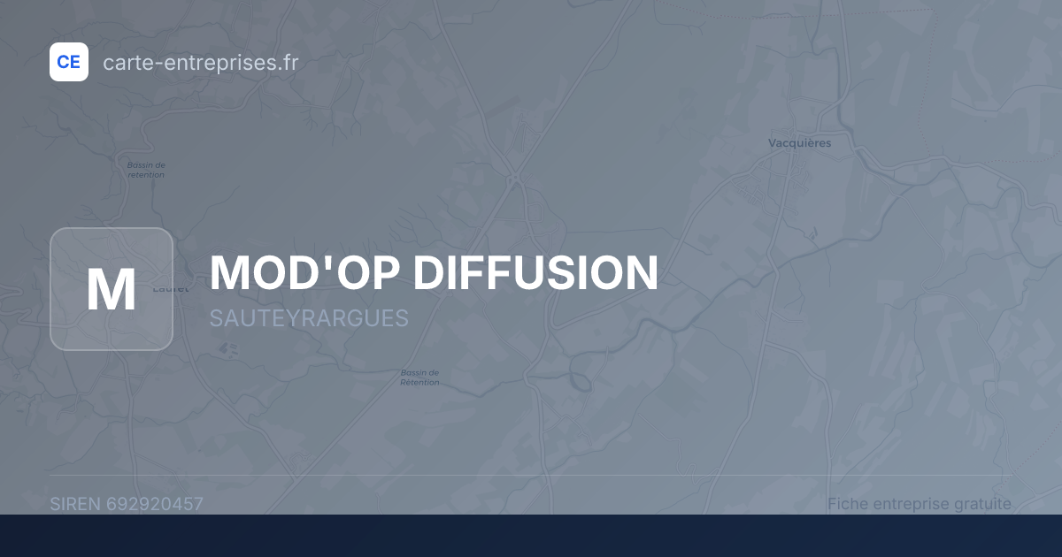 MOD'OP DIFFUSION — 692920457 — fiche entreprise