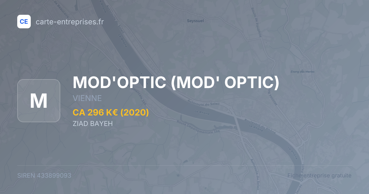 MOD'OPTIC (MOD' OPTIC) — 433899093 — fiche entreprise