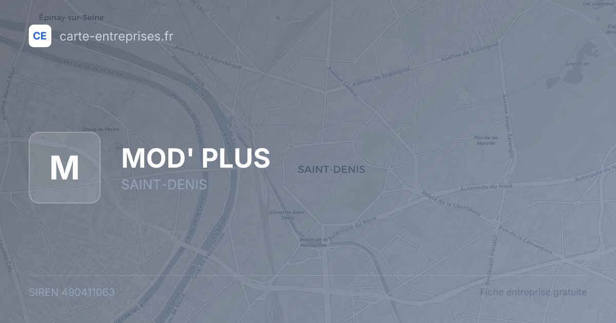 MOD' PLUS — 490411063 — fiche entreprise