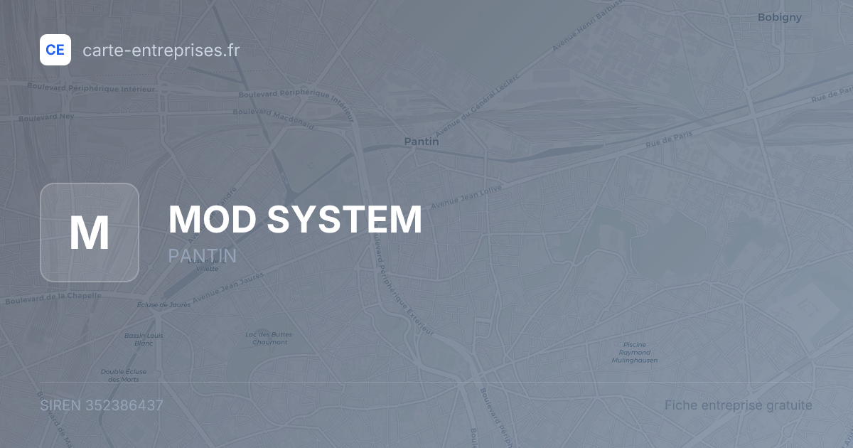 MOD SYSTEM — 352386437 — fiche entreprise