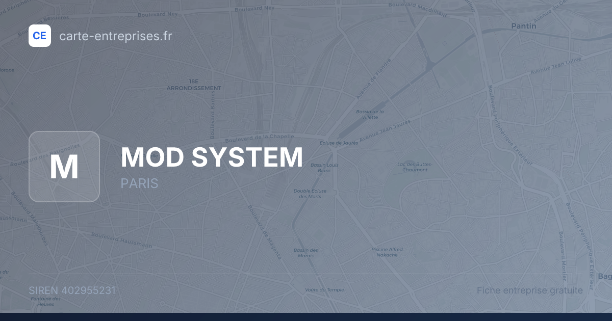 MOD SYSTEM — 402955231 — fiche entreprise