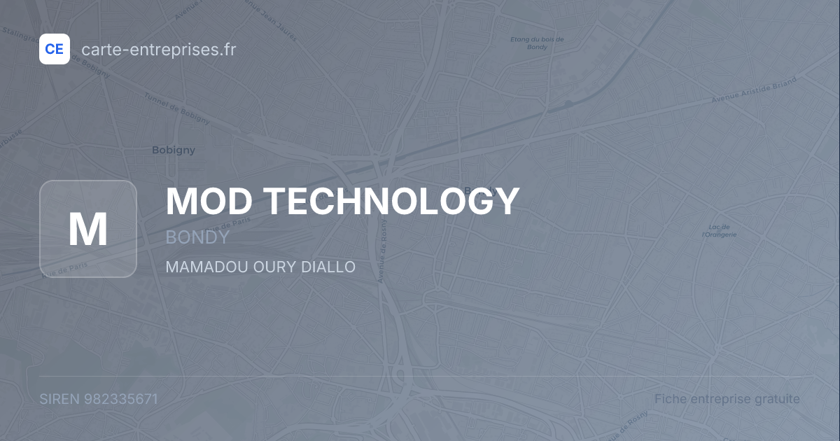 MOD TECHNOLOGY — 982335671 — fiche entreprise