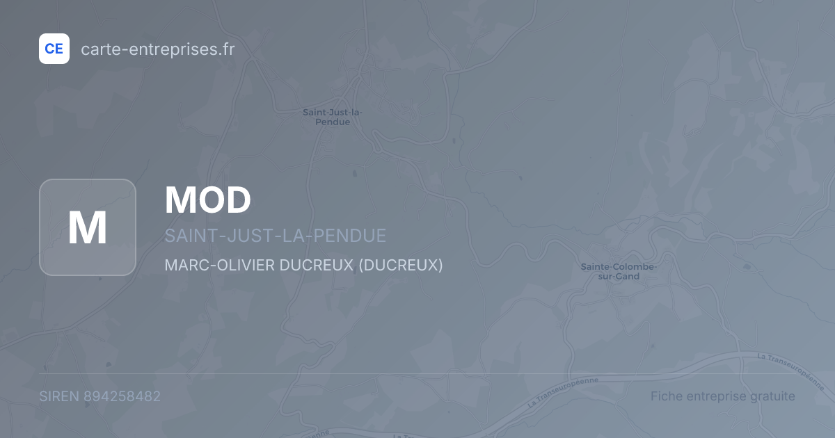 MOD — 894258482 — fiche entreprise
