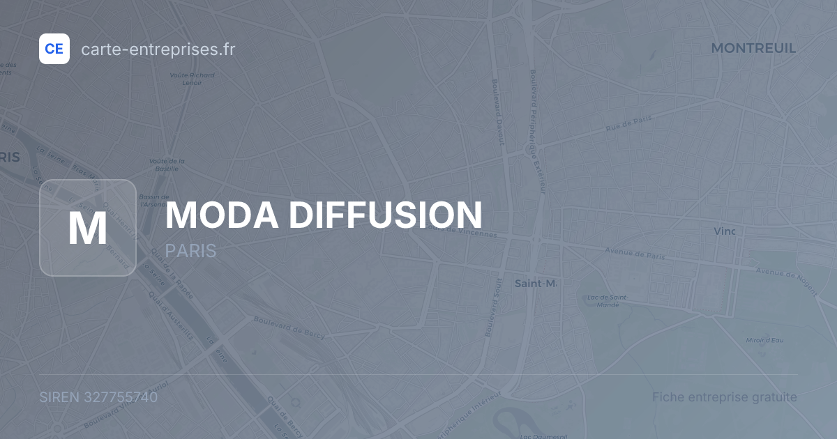 MODA DIFFUSION — 327755740 — fiche entreprise