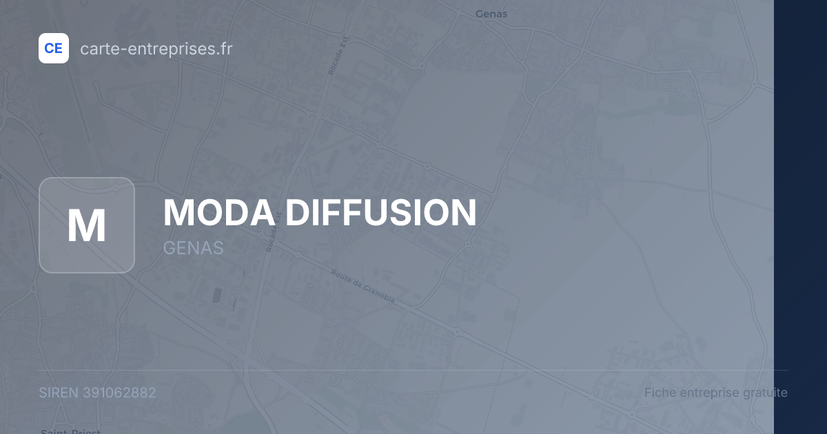 MODA DIFFUSION — 391062882 — fiche entreprise