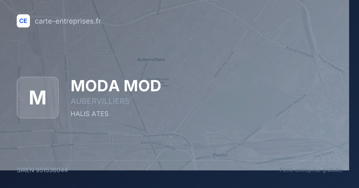 MODA MOD — 951536044 — fiche entreprise