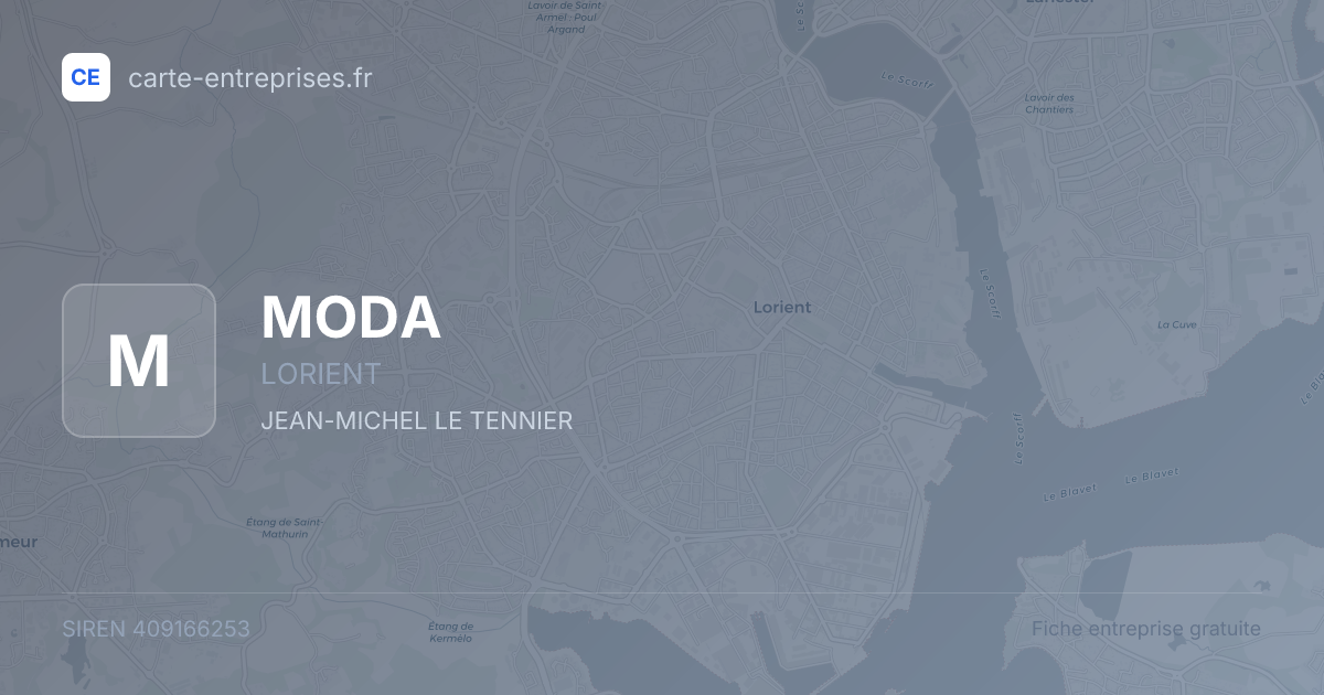 MODA — 409166253 — fiche entreprise