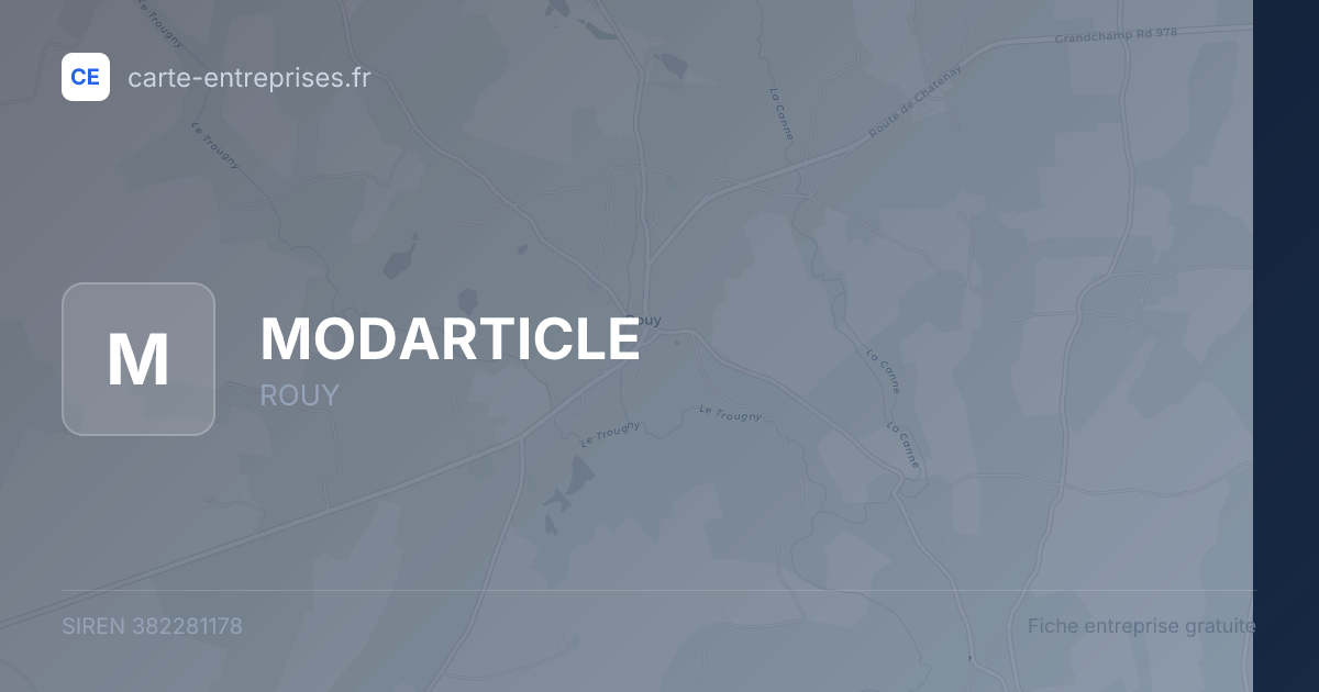 MODARTICLE — 382281178 — fiche entreprise