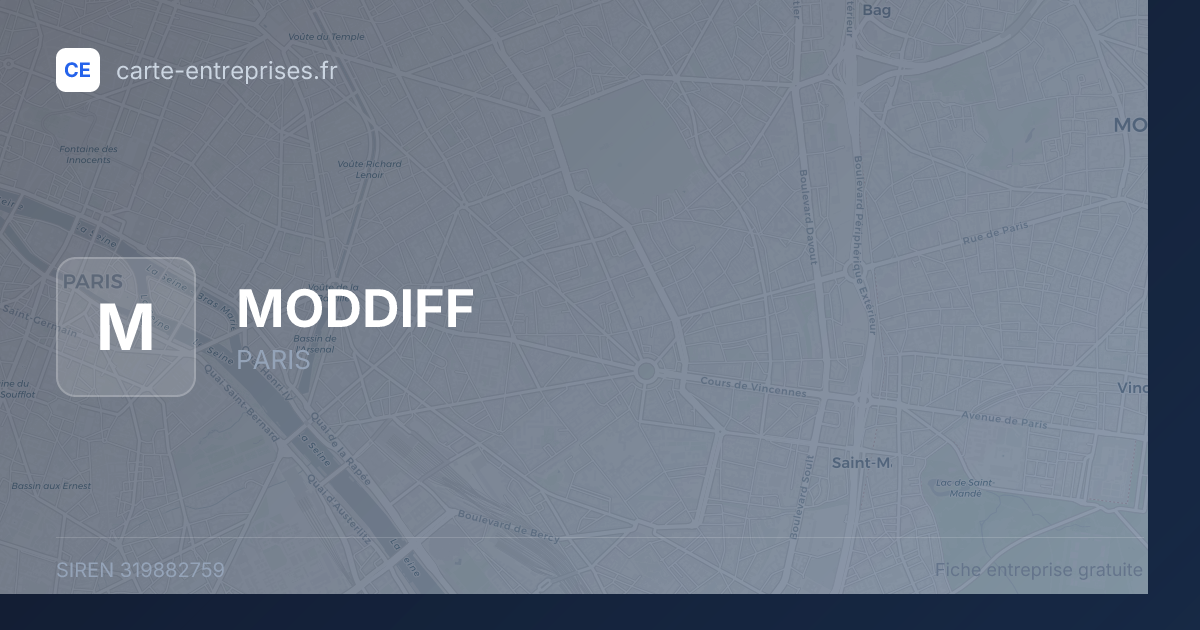 MODDIFF — 319882759 — fiche entreprise