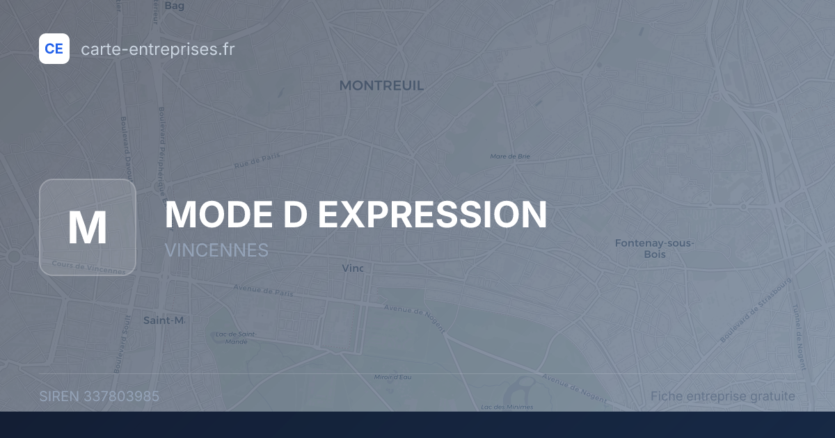 MODE D EXPRESSION — 337803985 — fiche entreprise