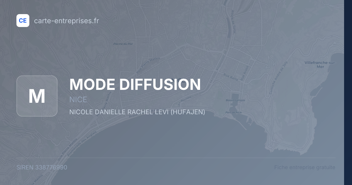MODE DIFFUSION — 338776990 — fiche entreprise
