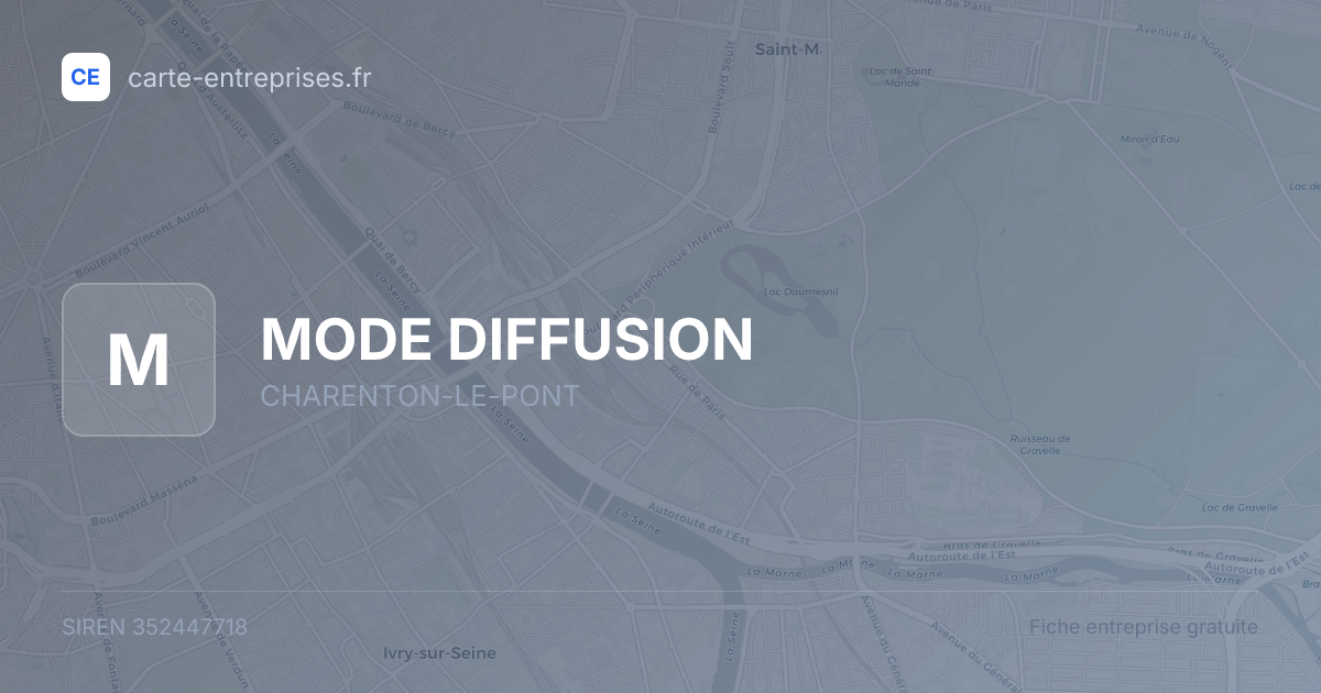 MODE DIFFUSION — 352447718 — fiche entreprise