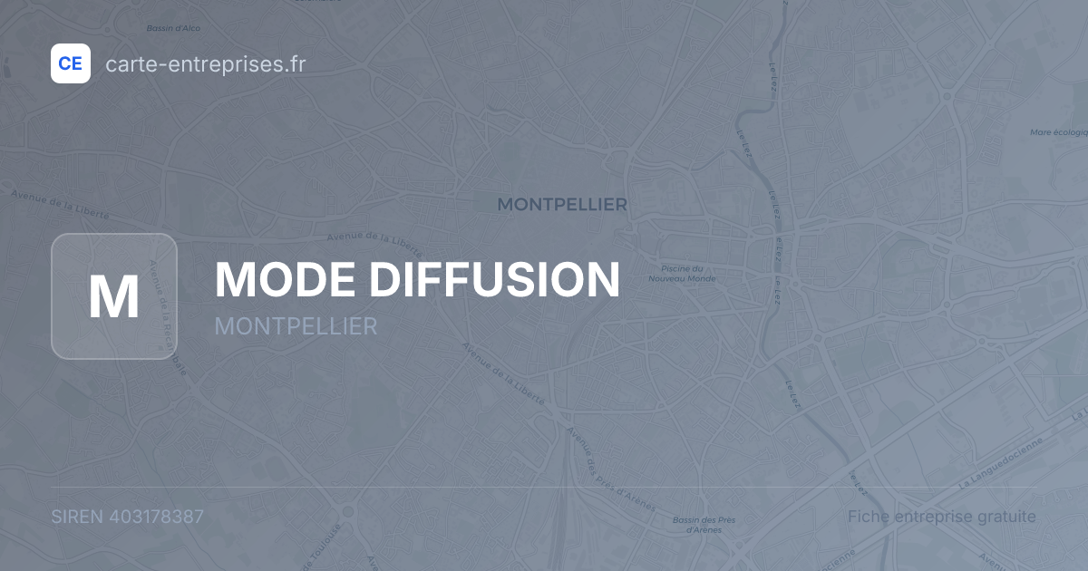 MODE DIFFUSION — 403178387 — fiche entreprise