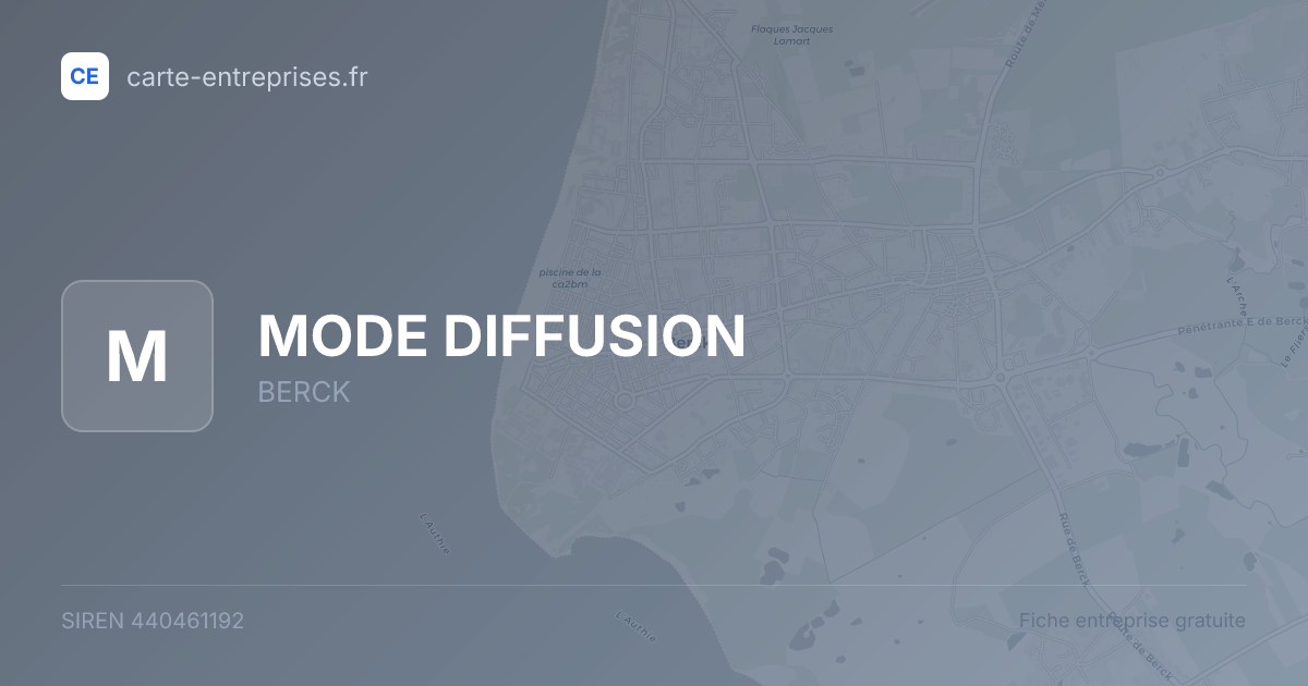 MODE DIFFUSION — 440461192 — fiche entreprise