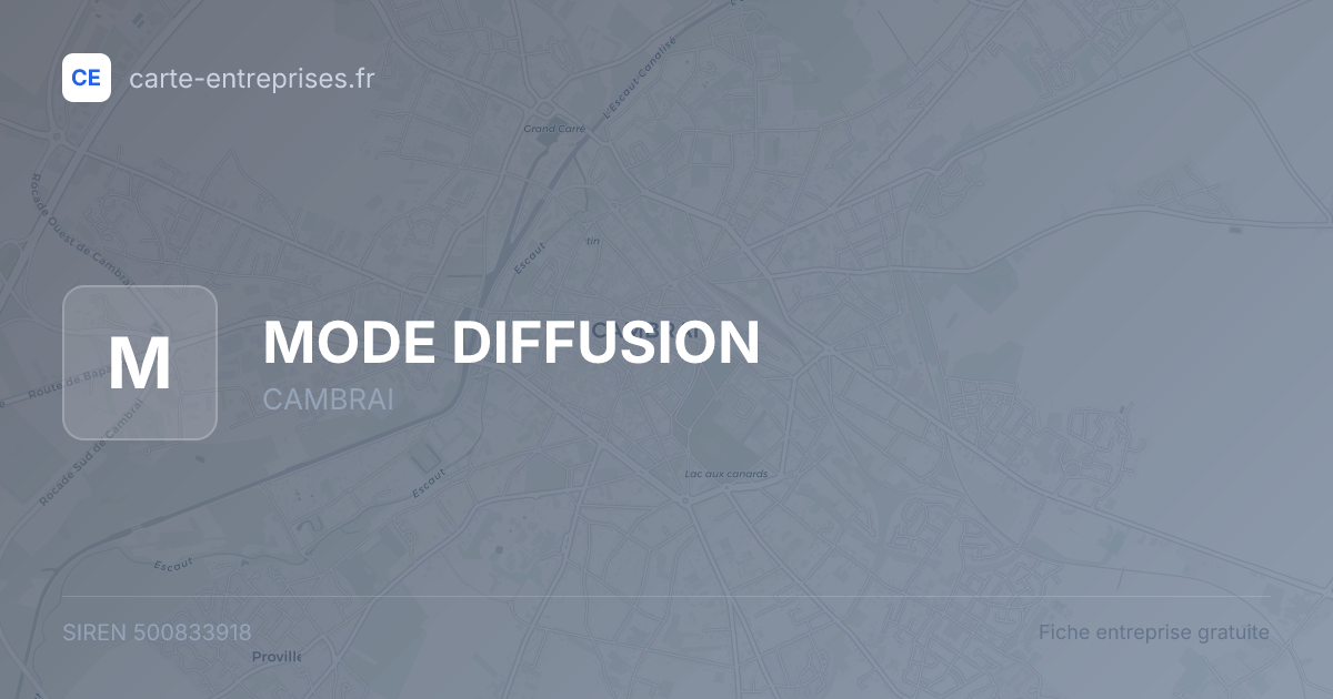 MODE DIFFUSION — 500833918 — fiche entreprise