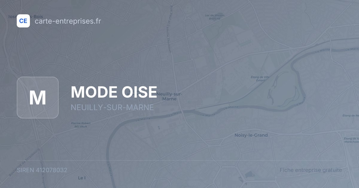 MODE OISE — 412078032 — fiche entreprise