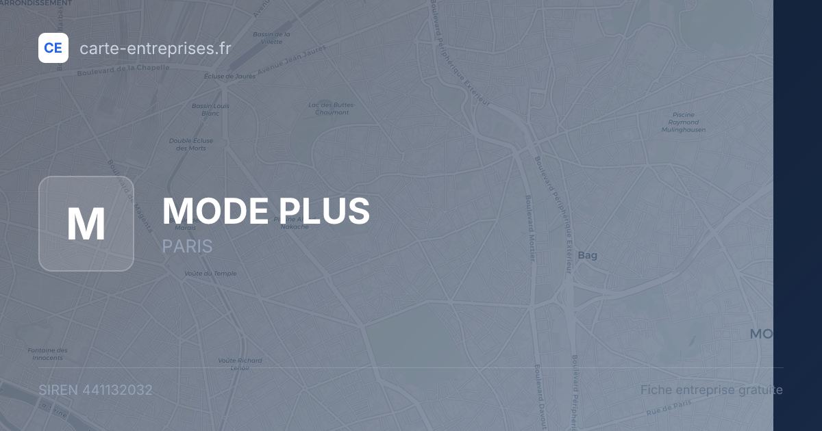 MODE PLUS — 441132032 — fiche entreprise