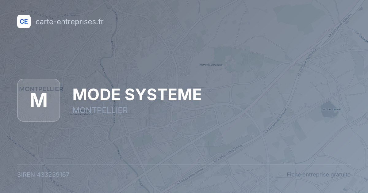 MODE SYSTEME — 433239167 — fiche entreprise