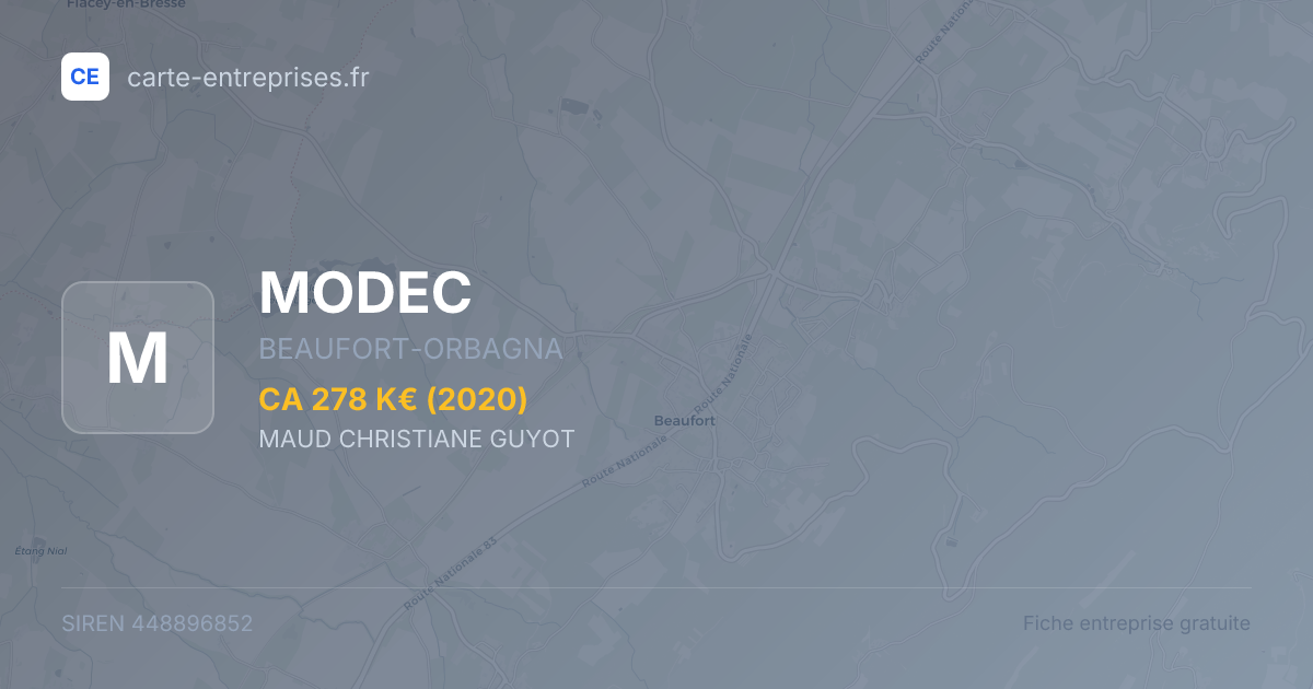 MODEC — 448896852 — fiche entreprise