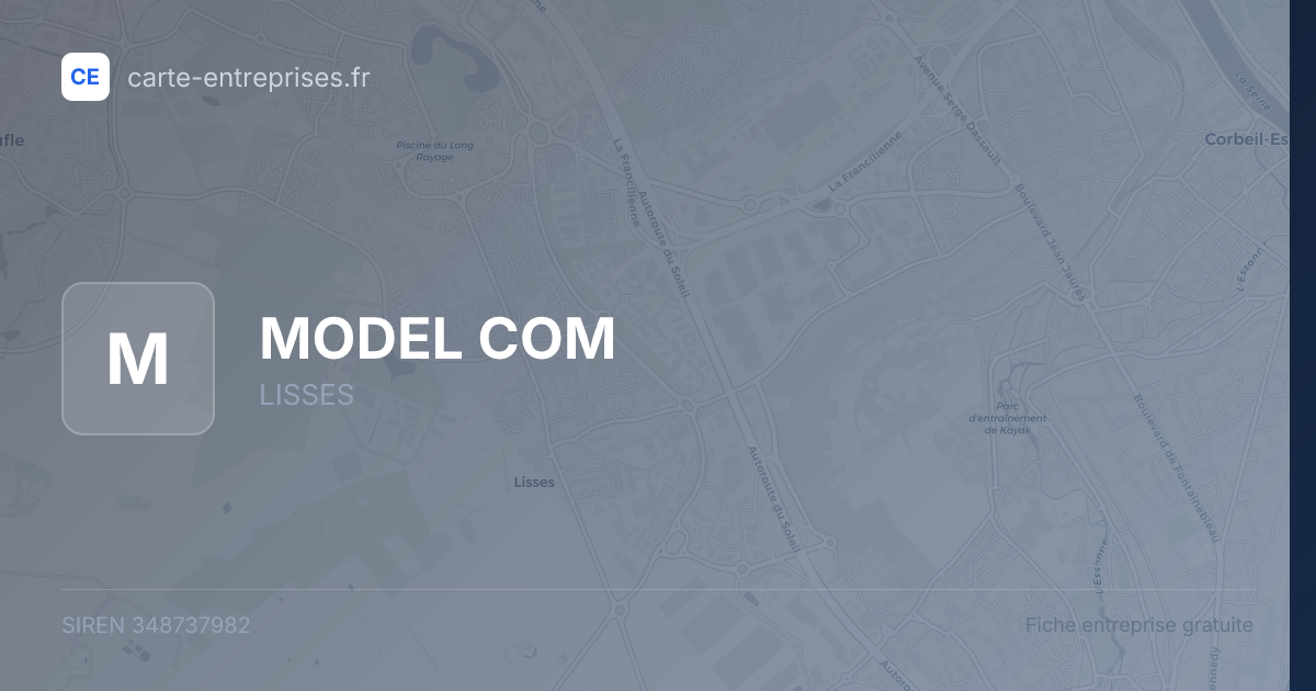 MODEL COM — 348737982 — fiche entreprise