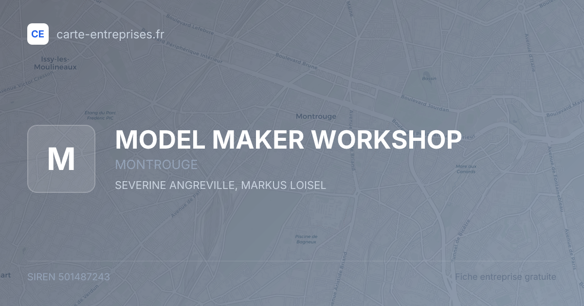 MODEL MAKER WORKSHOP — 501487243 — fiche entreprise