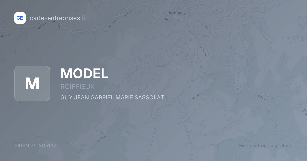 MODEL — 791805187 — fiche entreprise