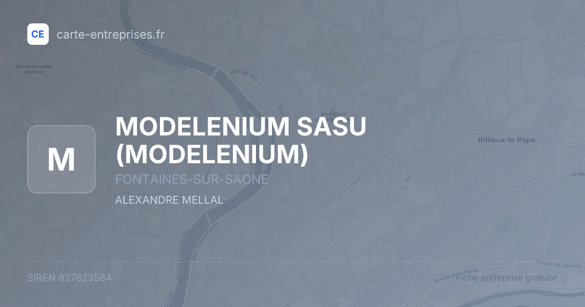 MODELENIUM SASU (MODELENIUM) — 827823584 — fiche entreprise