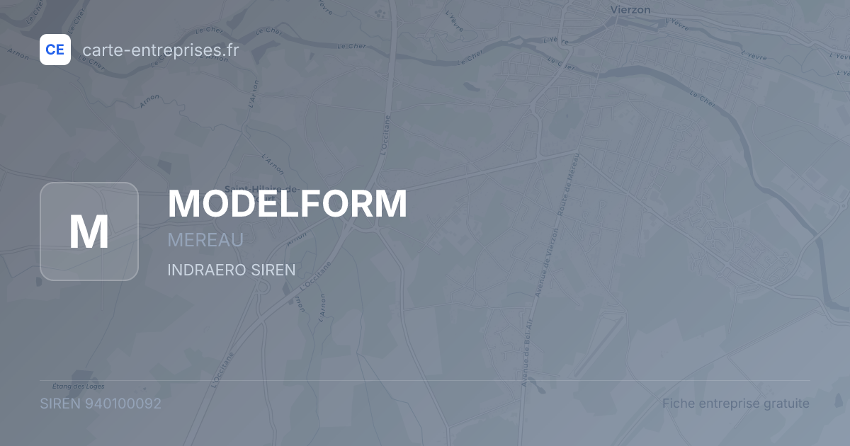 MODELFORM — 940100092 — fiche entreprise
