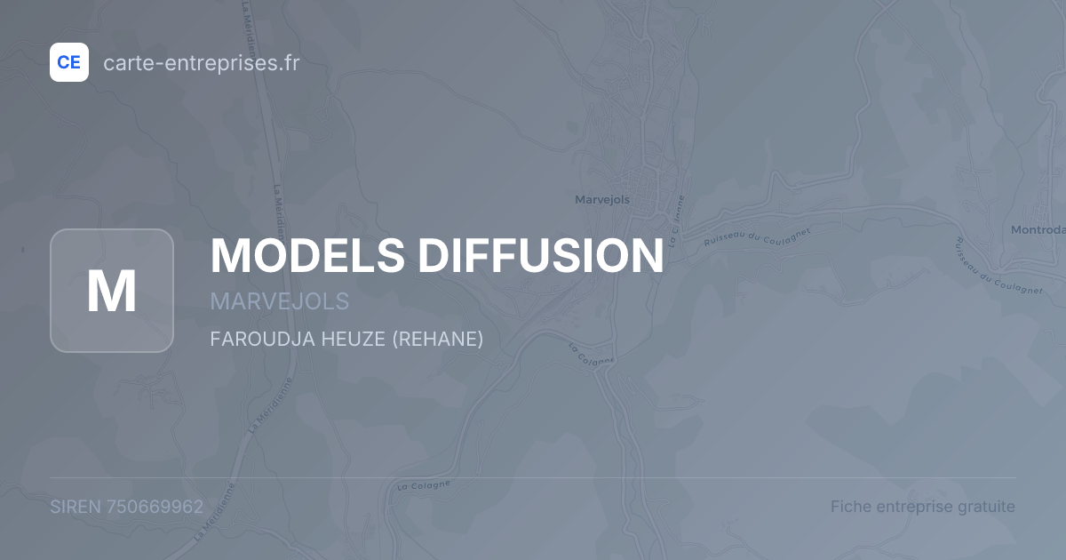 MODELS DIFFUSION — 750669962 — fiche entreprise